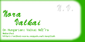 nora valkai business card